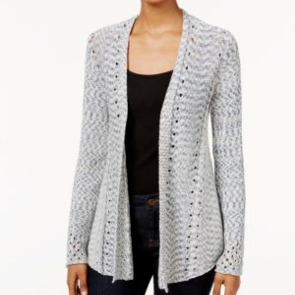 Macy's Sweaters - Petite Open-knit Cardigan OB3